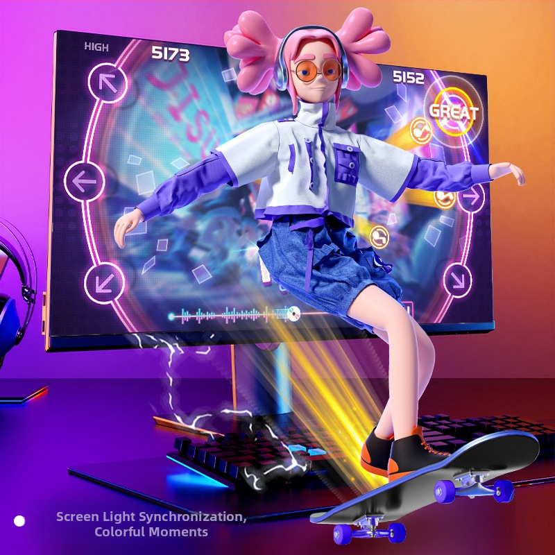 RGB displej s rovnakou obrazovkou, atmosférické svetlo, e-športová stolová hra, ambientné fantomové svetlo s atmosférickým svetlom na pozadí počítača