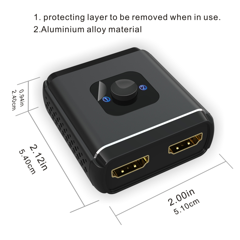 Amazon Explosions HDMI kahesuunaline lüliti 2 sisendit 1 väljund arvutimonitorile 1 sisend 2 HDMI4K60HZ * 3D