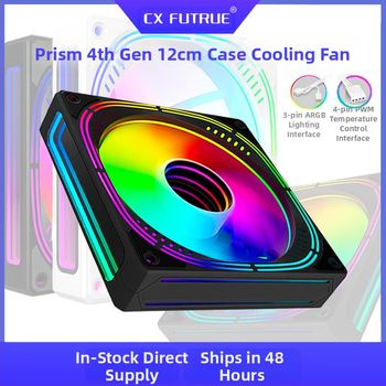 Prism 4S4 põlvkonna vaikne jahutuskile šassii radiaatori ventilaator ARGB Shengguang sünkroonne PWM temperatuuri reguleerimine lõpmatu