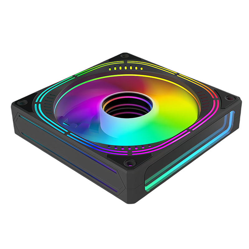Prism 4S4 põlvkonna vaikne jahutuskile šassii radiaatori ventilaator ARGB Shengguang sünkroonne PWM temperatuuri reguleerimine lõpmatu