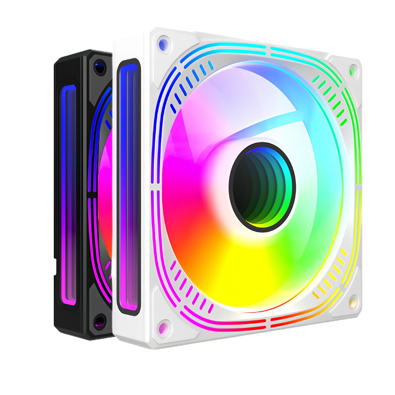 Prism 4S4 põlvkonna vaikne jahutuskile šassii radiaatori ventilaator ARGB Shengguang sünkroonne PWM temperatuuri reguleerimine lõpmatu