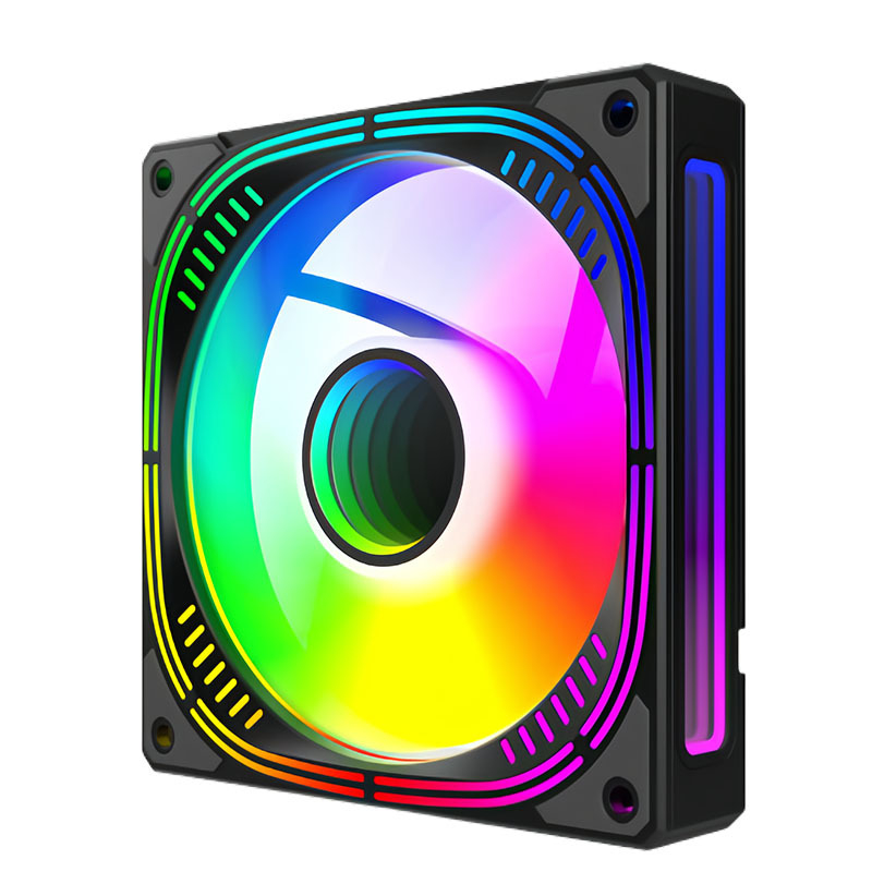 Prism 4S4 põlvkonna vaikne jahutuskile šassii radiaatori ventilaator ARGB Shengguang sünkroonne PWM temperatuuri reguleerimine lõpmatu