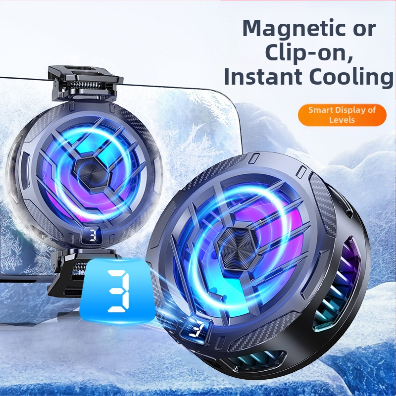 Интелигентен цифров дисплей, радиатор за мобилен телефон, магнитна щипка за гръб, двукомпонентен охладител за електронни спортове, излъчване на живо, полупроводниково охлаждане, артефакт