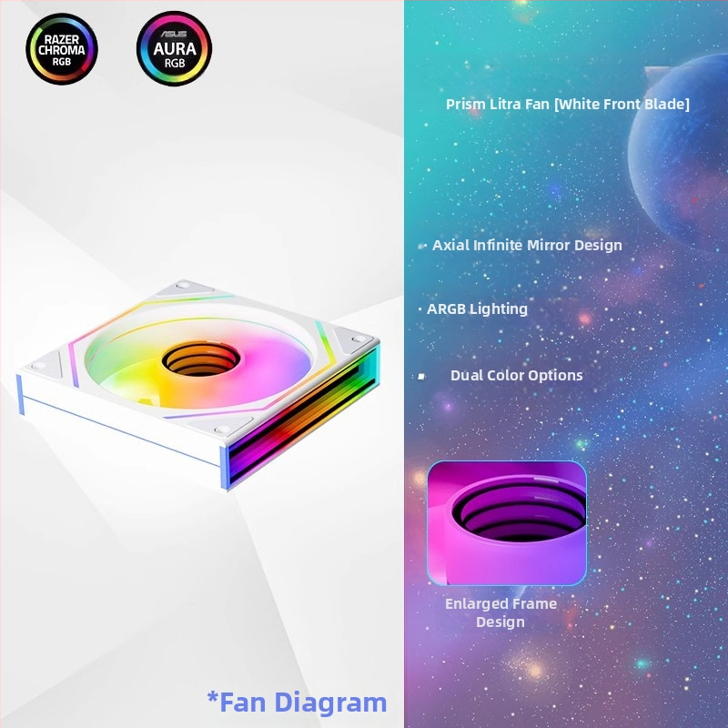 Jungle Leopard Prism 4 Ultra korpuseventilaator, 12 cm jahutus, lauaarvuti, vaikne, jumalik valgus, sünkroniseeritud külgmine lõpmatuse peegel