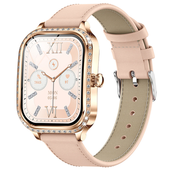 Crossborder Mk88 okosóra ívelt képernyővel, Bluetooth hívás, gyémánt vérnyomásmérő, pulzusmérő, női lépésszámláló, egészségmérő