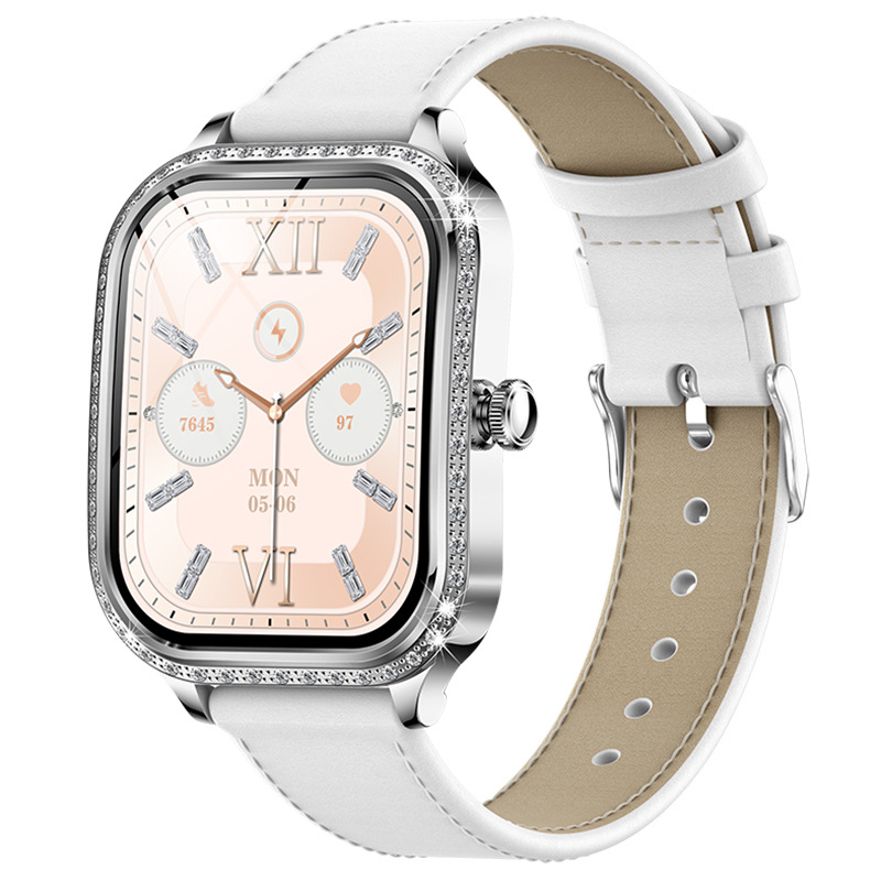 Crossborder Mk88 okosóra ívelt képernyővel, Bluetooth hívás, gyémánt vérnyomásmérő, pulzusmérő, női lépésszámláló, egészségmérő