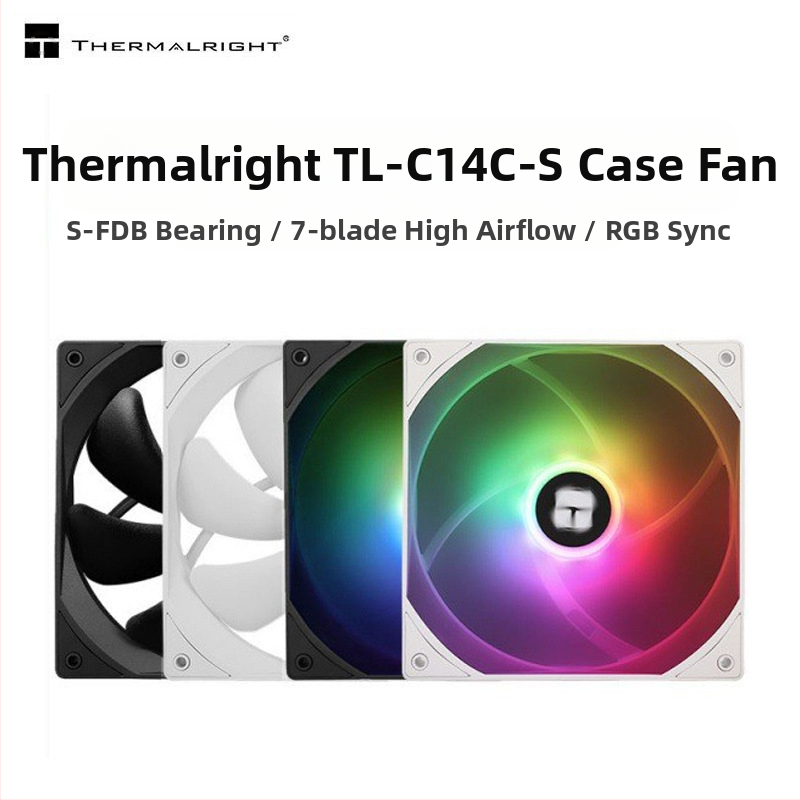 Limin TL-C14C-S melns 14 cm korpusa ventilators darbvirsmai, kluss, balts ARGB datora dzesēšanas ventilators