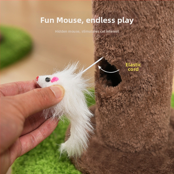 „Crossborder“ kokoso medžio katės laipiojimo rėmas, sizalio katės draskymo lenta, nešeriantis katės žaislas, mažas, vietą taupantis katės draskymo stulpas katėms linksminti