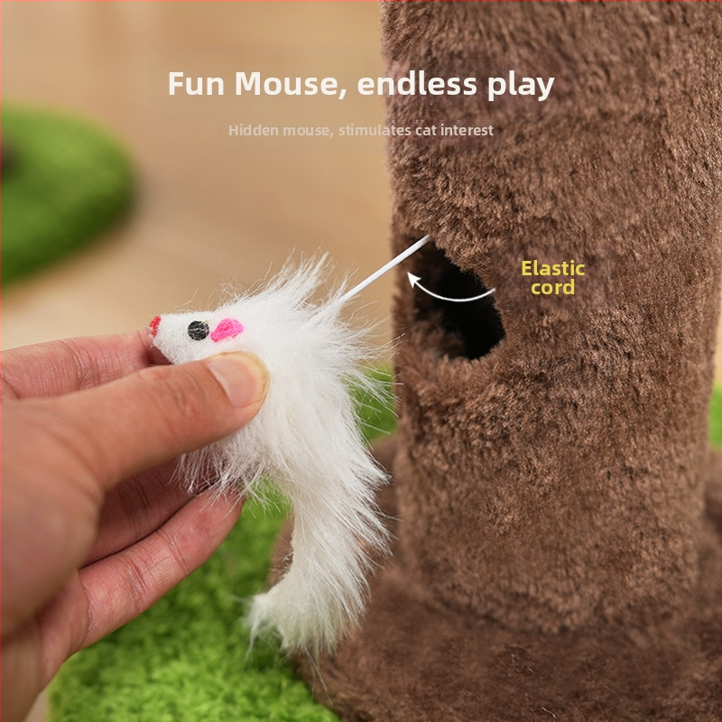 Preliezačka pre mačky z kokosového dreva CrossBorder, sisalové škrabadlo pre mačky, hračka pre mačky proti pĺznutiu, malé priestorovo úsporné škrabadlo pre mačky