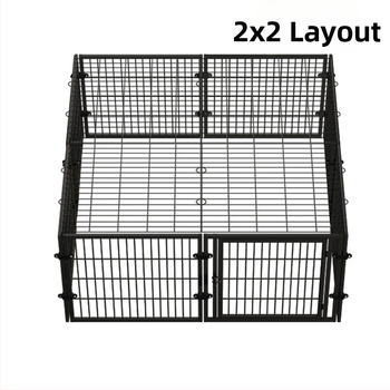 Εξαγωγή με φράχτη σκύλου με αγκράφα, εσωτερικός φράχτης σκύλου κατά του jailbreak, κλουβί σκύλου με αρκουδάκι, φράχτης πόρτας για κλουβί σκύλου