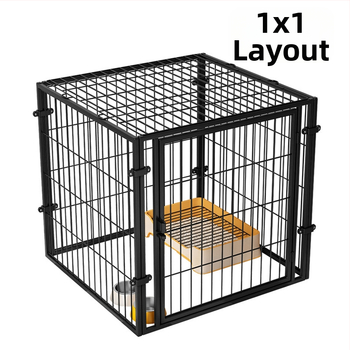 Εξαγωγή με φράχτη σκύλου με αγκράφα, εσωτερικός φράχτης σκύλου κατά του jailbreak, κλουβί σκύλου με αρκουδάκι, φράχτης πόρτας για κλουβί σκύλου