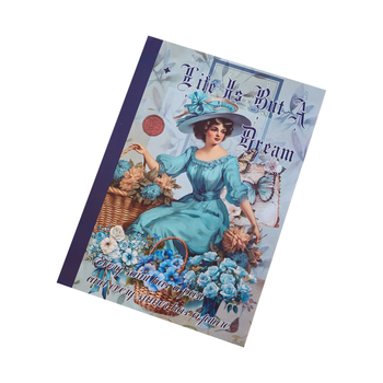 Korai hab- és papírvágó fólia, nagyméretű matricás könyv, Xiseshao sorozat, könnyű retró anyagok kézikönyve, barkácsoláshoz használt kertészeti kollázs