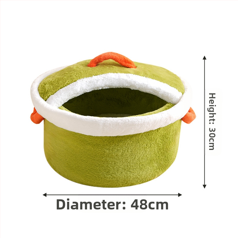 Interneti kuulsuste ohutu poti kate kassimajas koerakuudis pehme ja mugav talvine soe suletud turvaline kassipesa lemmikloomatarbed