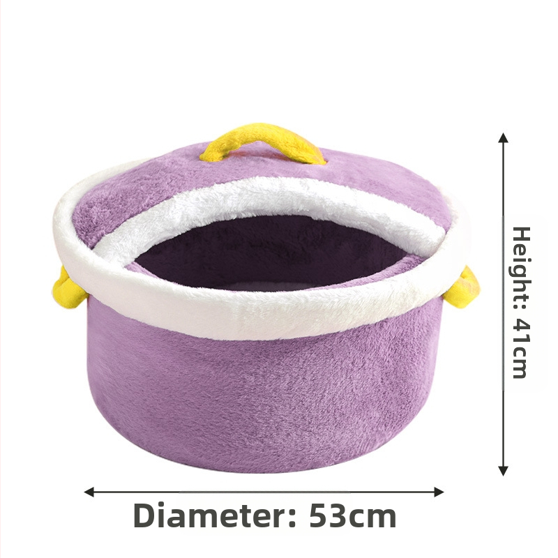 Interneti kuulsuste ohutu poti kate kassimajas koerakuudis pehme ja mugav talvine soe suletud turvaline kassipesa lemmikloomatarbed