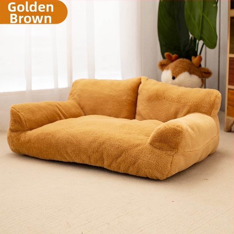 Koerakuut, soe talvel, fliisvoodriga ja paksendatud küüliku karusnahast diivan, väikese suurusega koeravoodi, suur koeramatt, eemaldatav ja pestav kassikuut