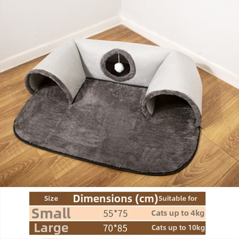 Νέο κρεβάτι γάτας σε σχήμα U με τούνελ για γάτες, κανάλι γάτας, δράκος, αφαιρούμενη και πλενόμενη φωλιά γάτας, κρυφτό για τέσσερις εποχές, διαθέσιμο σε χονδρική πώληση