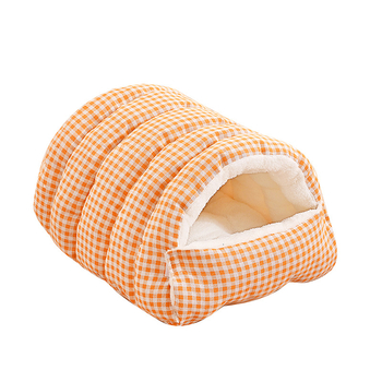 Η φωλιά γάτας είναι ζεστή τον χειμώνα, κλειστή και ασφαλής, κρεβάτι γάτας και σκύλου, φωλιά ύπνου, υπνόσακος, πάπλωμα, χειμερινό τεχνητό κατοικίδιο