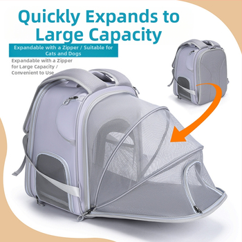 Η τσάντα κατοικίδιων μπορεί να επεκτείνει το κλουβί γάτας, άνετο εσωτερικό μαξιλάρι για σκύλους και γάτες όταν βγαίνουν έξω, αναπνεύσιμη φορητή τσάντα ταξιδιού κατοικίδιων, χαριτωμένο σακίδιο πλάτης κατοικίδιων