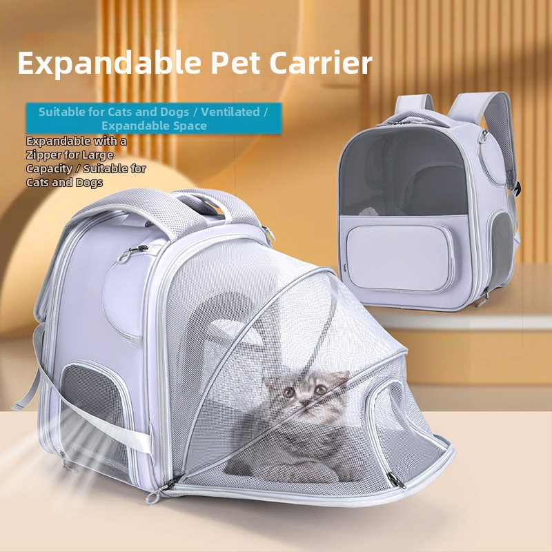 Kisállattáska, amely bővítheti a macskaketrecet, kényelmes belső pad kutyáknak és macskáknak kimegy, lélegző, hordozható kisállat utazótáska, aranyos kisállat hátizsák