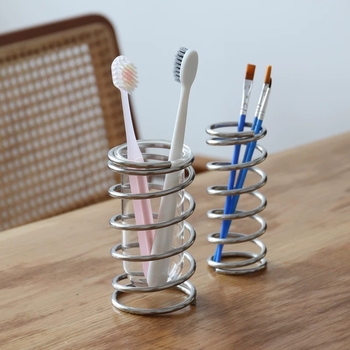 Metalinis dantų šepetėlio laikiklis, paprastas darbalaukio laikymo stovas, vonios kambario kanalizacijos laikymo stovas, kosmetinis šepetėlis, pažangūs tuščiaviduriai rašiklio laikikliai, papuošalai