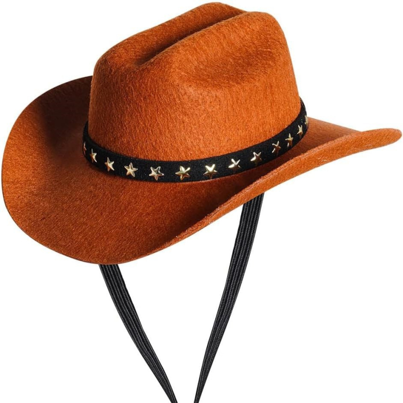 Amazon Ръчно изработена британска каубойска шапка за домашни любимци Star с регулируема сладка кукла сладка кукла за домашни любимци облекло мини шапка