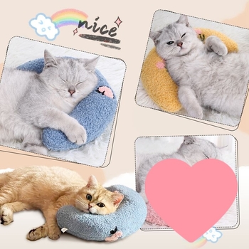 Μικρό μαξιλάρι γάτας για κατοικίδια Μαξιλάρι γάτας Προστατευτικό αυχένα Μαξιλάρι σε σχήμα U Μαλακό παχύρρευστο δημοφιλές μαξιλάρι γάτας και σκύλου