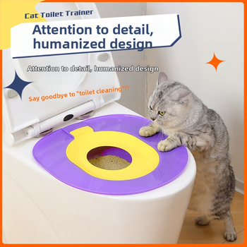 Integrált macskaalom, fixpontos macska WC-tréning eszköz, kezdő macskanevelés, nagy méret, homokcseppmentes szállítás