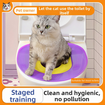 Ενσωματωμένη αμμολεκάνη γάτας, συσκευή εκπαίδευσης τουαλέτας σταθερής θέσης για γάτες, εκτροφή αρχάριων γατών, μεγάλο μέγεθος, μεταφορά κατά της πτώσης άμμου