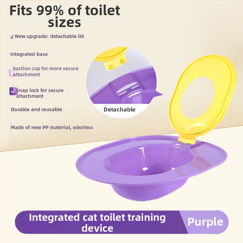 Integrált macskaalom, fixpontos macska WC-tréning eszköz, kezdő macskanevelés, nagy méret, homokcseppmentes szállítás