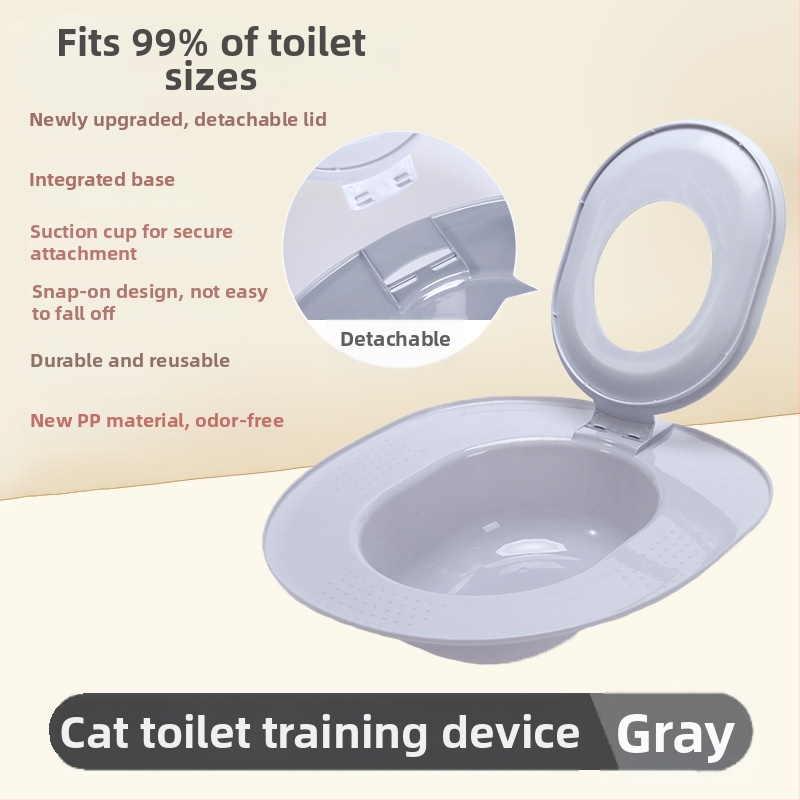Integrált macskaalom, fixpontos macska WC-tréning eszköz, kezdő macskanevelés, nagy méret, homokcseppmentes szállítás