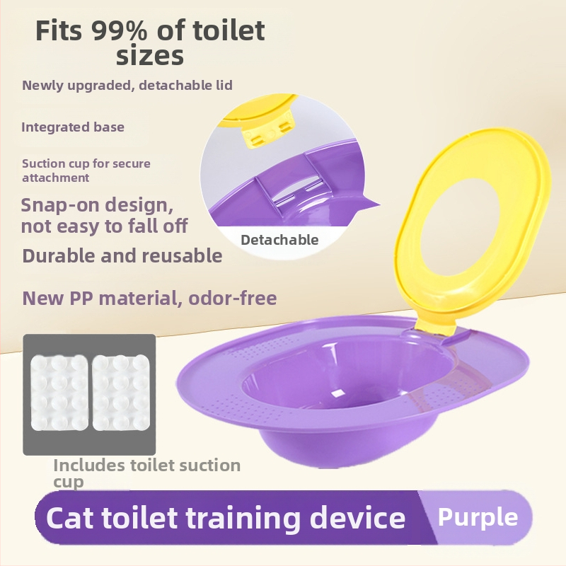 Integrált macskaalom, fixpontos macska WC-tréning eszköz, kezdő macskanevelés, nagy méret, homokcseppmentes szállítás