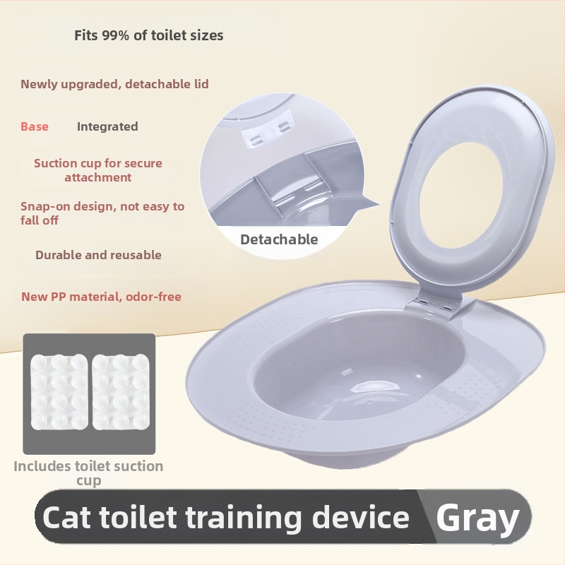 Integrált macskaalom, fixpontos macska WC-tréning eszköz, kezdő macskanevelés, nagy méret, homokcseppmentes szállítás