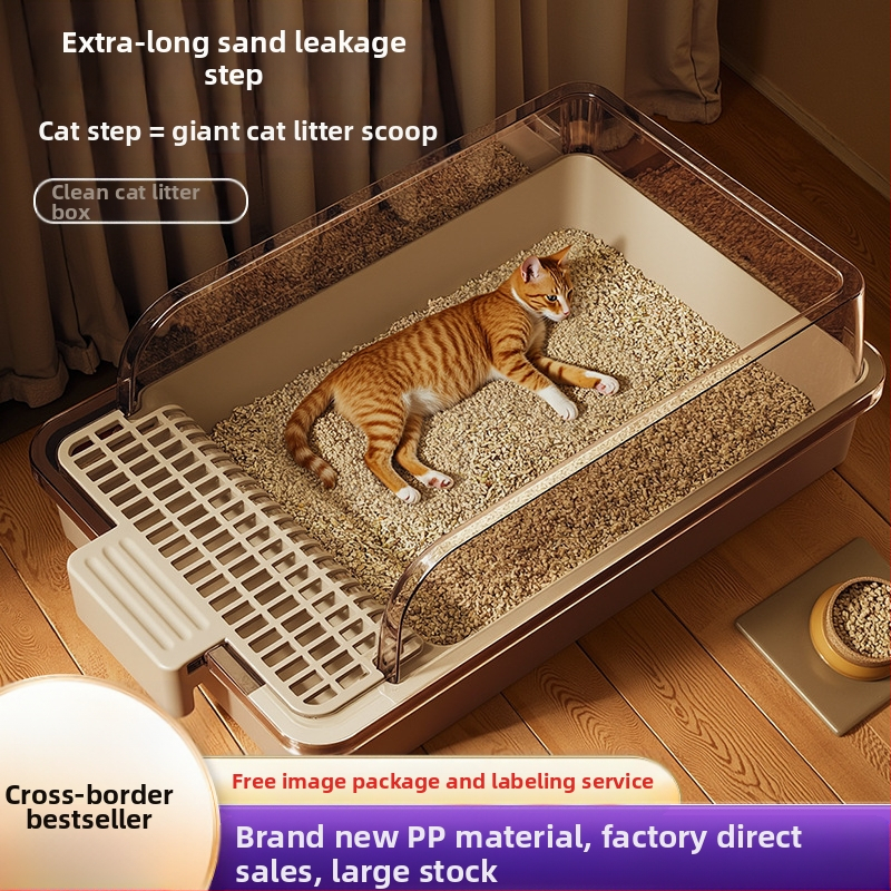 Kassiliivakast, poolsuletud, lõhnakindel, eriti suur kassi tualett, lemmikloomatarbed, pritsmekindel, eriti suur kassiliivakast, piiriülene