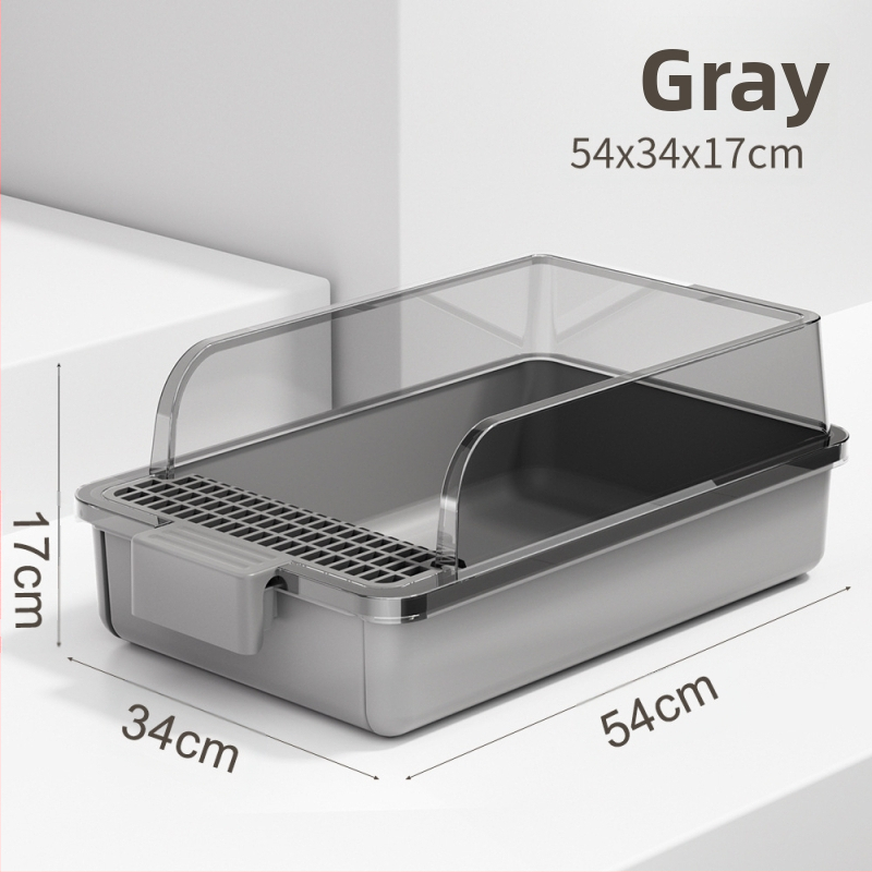 Kassiliivakast, poolsuletud, lõhnakindel, eriti suur kassi tualett, lemmikloomatarbed, pritsmekindel, eriti suur kassiliivakast, piiriülene