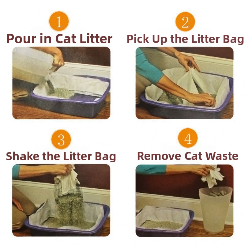 Торба за котешка тоалетна кутия за котешка тоалетна филтърна мрежа торба за мързелива котешка тоалетна котешка тоалетна с лопата може да се рециклира безплатна торба за лопатка с лопата котешка тоалетна торба с пясък