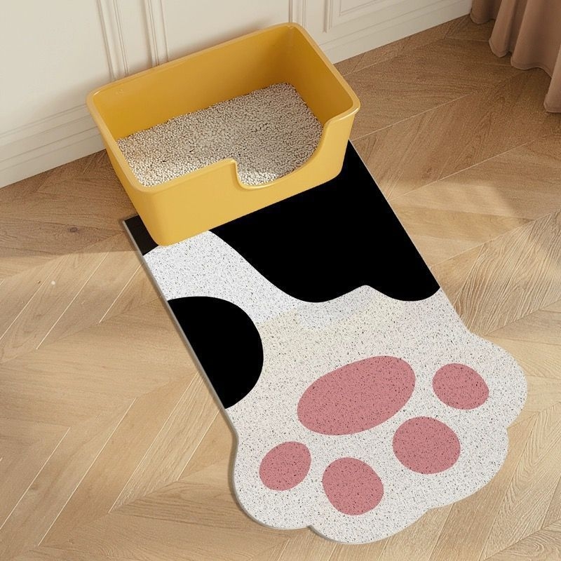 Függőleges aranyos macskakarom selyemgyűrű bejárati díszszőnyeg hangulatos csúszásmentes, könnyen kezelhető selyemgyűrű lábtörlő