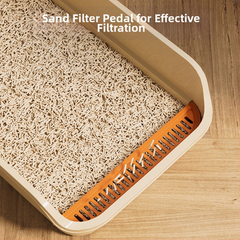 Προμήθειες για γάτες Πολύ μεγάλη λεκάνη άμμου για γάτες Ανοιχτή Ημικλειστή Μεγάλη Πολύ μεγάλη τουαλέτα γάτας με ενισχυμένη προστασία από πιτσιλιές