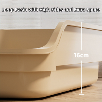 Προμήθειες για γάτες Πολύ μεγάλη λεκάνη άμμου για γάτες Ανοιχτή Ημικλειστή Μεγάλη Πολύ μεγάλη τουαλέτα γάτας με ενισχυμένη προστασία από πιτσιλιές