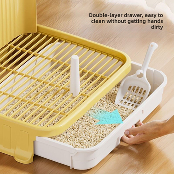 Šunų tualetas, mažo dydžio šunims, apsaugantis nuo žingsnių nuo šlapimo, augintinių šuniukų šlapimo takų išmatų stalčiaus tipo šunų kraiko dubenėlis