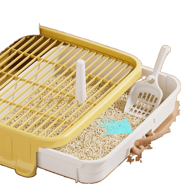 Šunų tualetas, mažo dydžio šunims, apsaugantis nuo žingsnių nuo šlapimo, augintinių šuniukų šlapimo takų išmatų stalčiaus tipo šunų kraiko dubenėlis