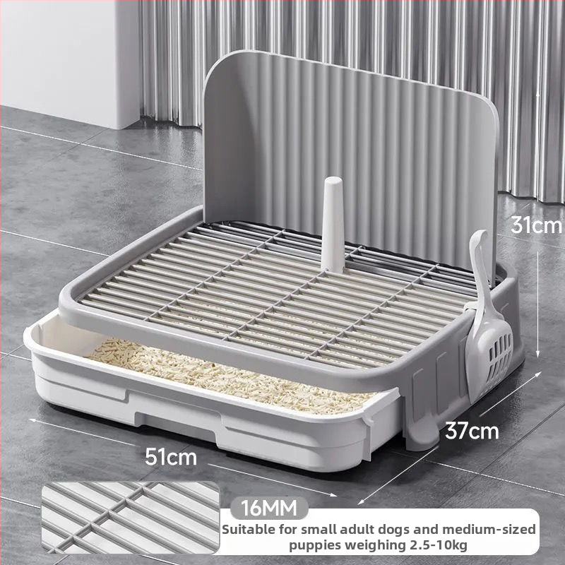 Šunų tualetas, mažo dydžio šunims, apsaugantis nuo žingsnių nuo šlapimo, augintinių šuniukų šlapimo takų išmatų stalčiaus tipo šunų kraiko dubenėlis