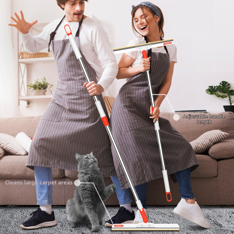 Стъргалка с дълга дръжка, почистване на котешка и кучешка козина, премахване на козина от домашни любимци, четка за премахване на котешка козина, четка за почистване на килими с голяма площ