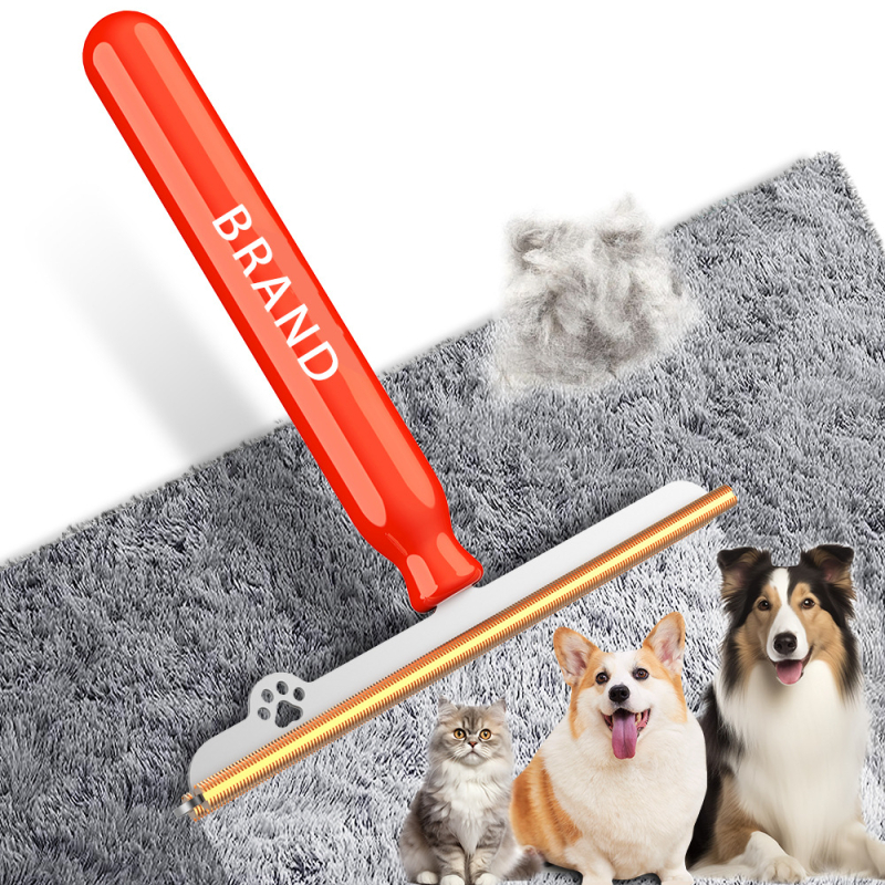 Pika käepidemega kaabits kassi- ja koerakarvade puhastamiseks lemmikloomade karvade eemaldaja kassikarvade eemaldamise hari suure pindalaga vaibapuhastushari