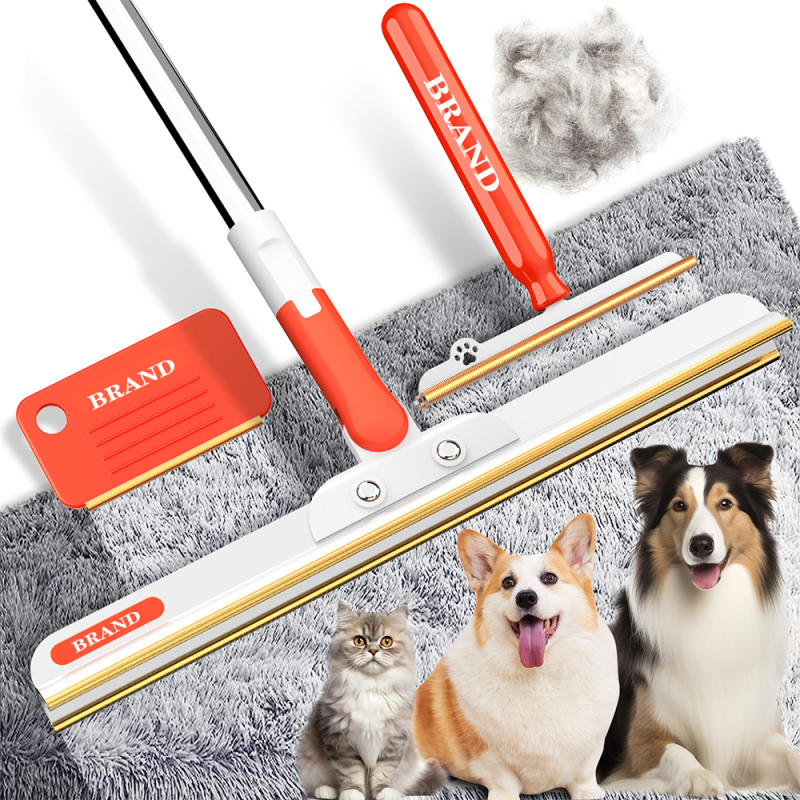 Pika käepidemega kaabits kassi- ja koerakarvade puhastamiseks lemmikloomade karvade eemaldaja kassikarvade eemaldamise hari suure pindalaga vaibapuhastushari