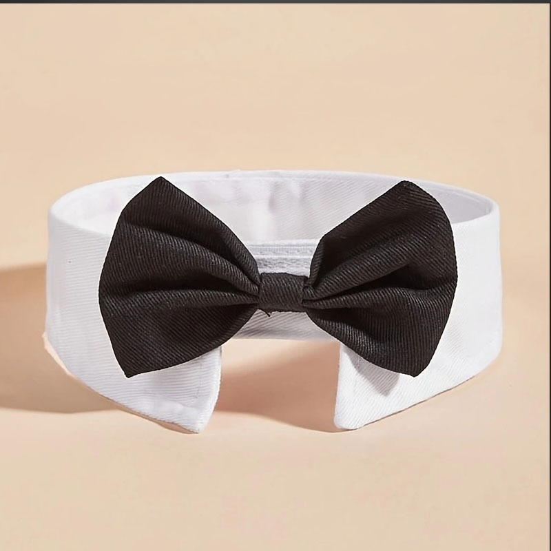 Határokon átnyúló macskadivatos csokornyakkendő, kisállat ünnepi úriember kutya csokornyakkendő, brit stílusú, jóképű, fekete, címkézhető