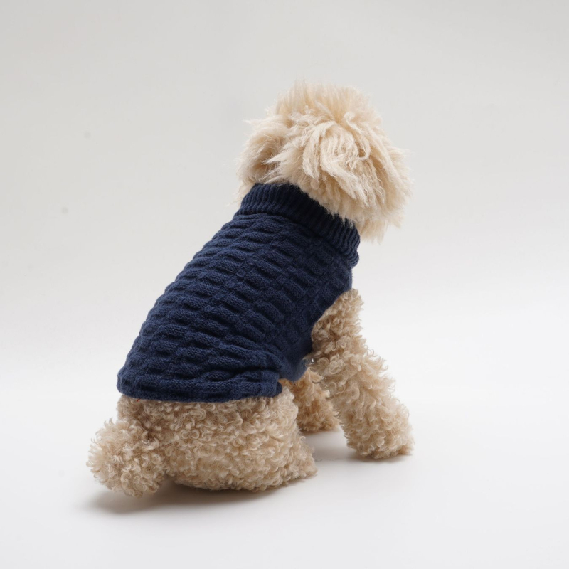 Lemmikloomariided sügis- ja talvestiilis kootud revääriga, elastse ruudulise mustriga, kolmemõõtmeline ühevärviline koera- ja kassikampsun Briti stiilis