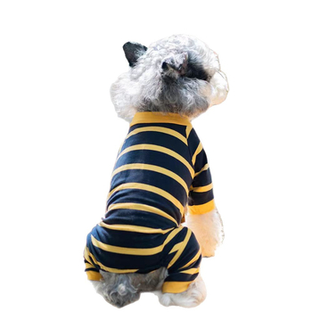 Ρούχα για σκύλους Πολύχρωμα ριγέ ρούχα με τετράποδα Άνετα αναπνεύσιμα ελαστικά καλοκαιρινά λεπτά πουκάμισα με κάτω μέρος Ρούχα για κατοικίδια χονδρικής