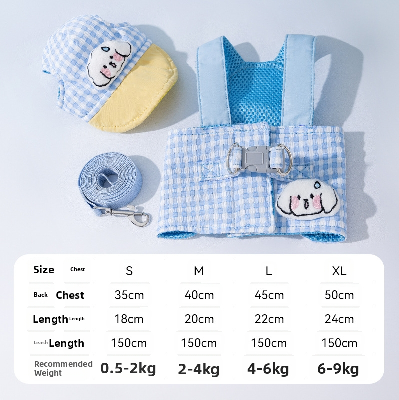 Шапка за домашни любимци куче и котка, пролетно-лятна, за излизане, засенчваща слънце, противоиздърпваща шапка, противооросяваща, регулируема шапка с катарама за уши