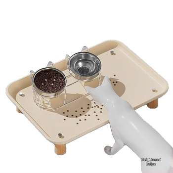 Προστασία λαιμού, υπερυψωμένη πλάκα, αυτόματη ταΐστρα για γάτες, κατοικίδιο, στεγανό πιάτο για σκύλους, μεγάλης διαμέτρου πιάτο, μπολ για γάτες, σουπλά