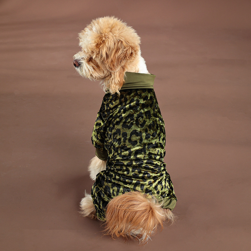 25 uut lemmikloomariietust Klassikaline leoparditrükiga neljajalgne riietus Karvavastased kodupidžaamad Väikese ja keskmise suurusega koera neljajalgne riietus Euroopa ja Ameerika jaoks